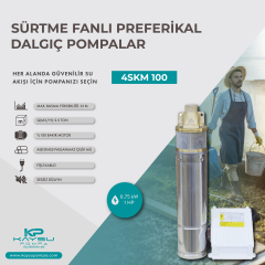 Kaysu Sürtme Fanlı Preferikal Dalgıç Pompa - 4SKM 100 - 0.75 kW - 1HP