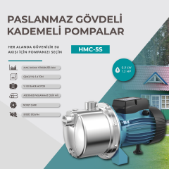 Kaysu Paslanmaz Gövdeli Çok Kademeli Pompa - HMC-5S - 0.9kW - 1.2 HP