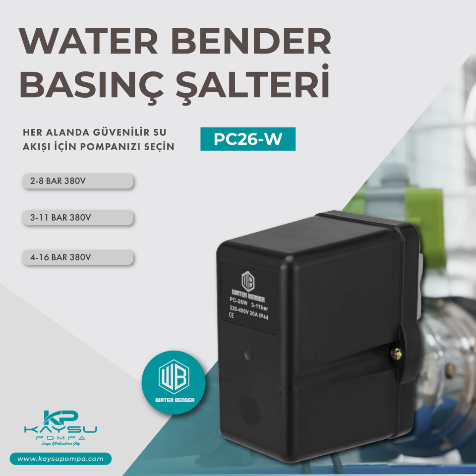 Water Bender Basınç Şalteri - PC4-W -