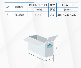 Preferikal Sürtme Fanlı Mini Hidrofor PS-370A - 0.37 kW - 0.50 HP