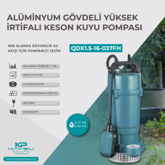 Kaysu Yüksek İrtifalı Keson  Kuyu Pompası QDX1.5-16-037FH - 0.37 kW - 0.50 HP