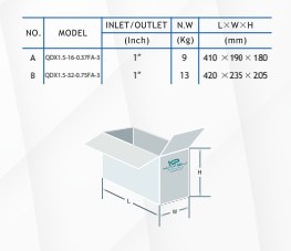 Kaysu Yüksek İrtifalı Keson  Kuyu Pompası QDX1.5-16-037FH - 0.37 kW - 0.50 HP