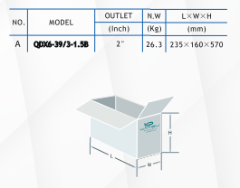 Kaysu Yüksek İrtifalı Keson  Kuyu Pompası QDX6-39/3-1.5B - 1.50 kW - 2 HP