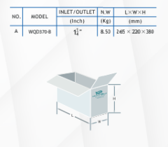 Kaysu Döküm Gövde Kirli Su Pompası WQD370-B - 0.37 kW - 0.50 HP