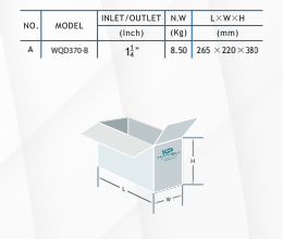Kaysu Döküm Gövde Kirli Su Pompası WQD750-B - 0.75 kW - 1 HP