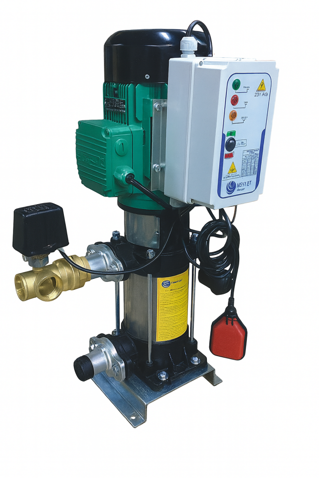 Hidrotank 1 MVK 25/6 T Dikey Pompalı Hidrafor - Trifaze