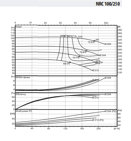Ebitt NRC 100-250/55 Inline Tip Yüksek Kapasiteli Sirkülasyon Pompası