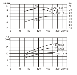 Ebitt WTX 80-160/18,5 - AISI316 Yatay Monoblok Tek Kademeli Paslanmaz Çelik Santrifüj Pompa