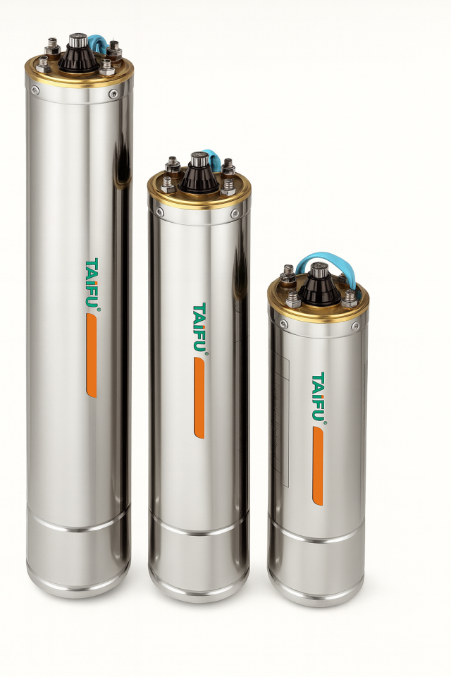 Taifu Yağ Soğutmalı Dalgıç Motorları 0.50 HP Motor (220V) 4'' inç çıkış