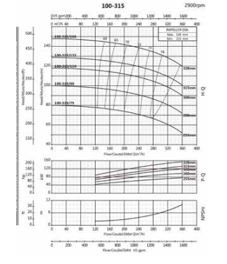Ebitt WTM 100-315/160 - Monoblok Yatay Tip Tek Kademeli Santrifüj Pompası