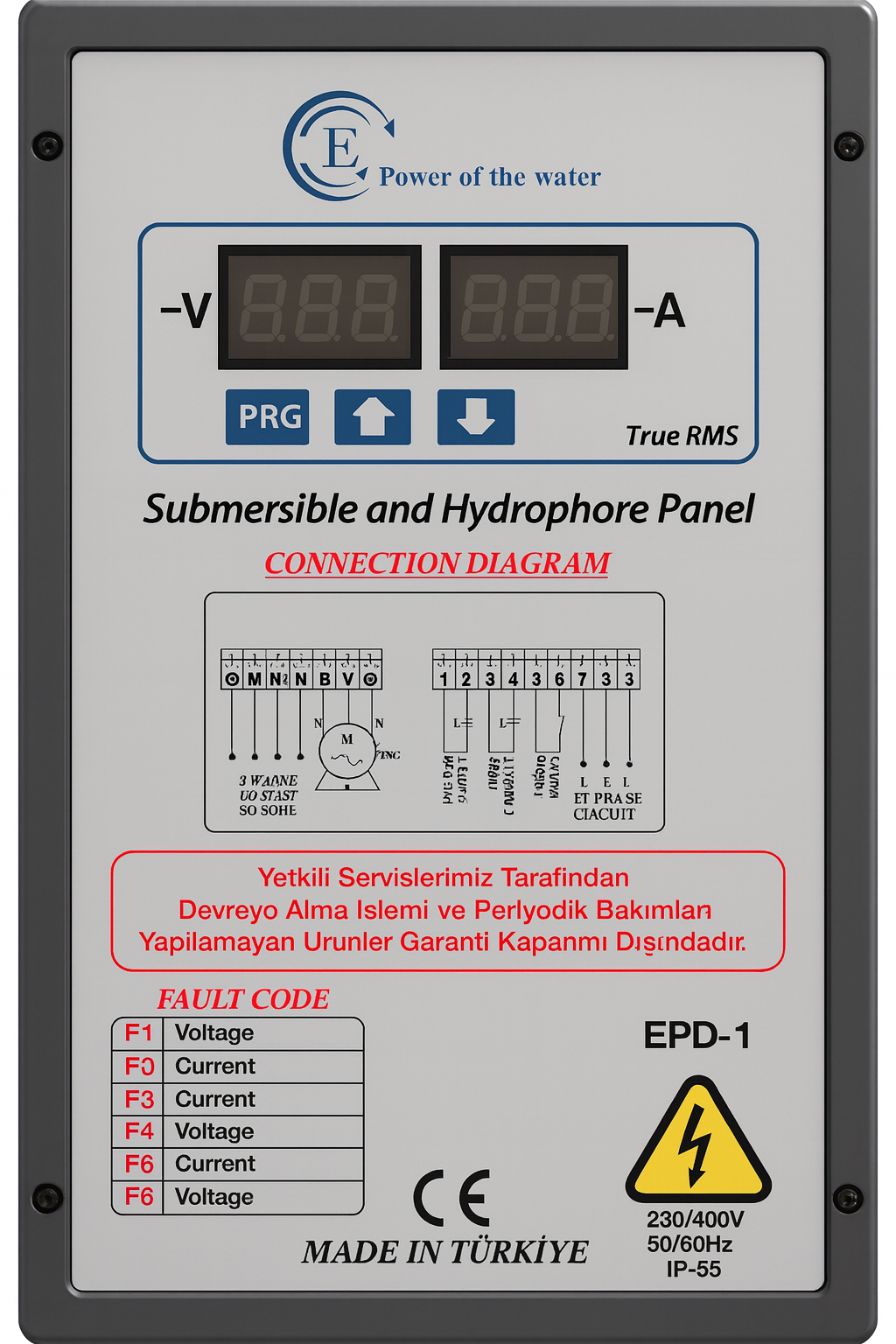 Elopan EPD-1T Kontrol Panosu 400V AC  50-60Hz